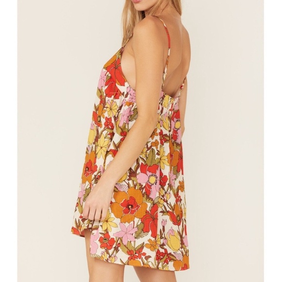 SHOW ME YOUR MUMU  OASIS FLORAL PRINT MINI DRESS LARGE - Picture 15 of 16